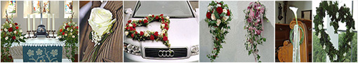 Hoczeitsfloristik,Brautstrauss,Autoschmuck,Kirchenschmcuk